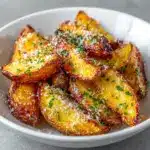 Air Fryer Baked Garlic Parmesan Potatoes Recipe