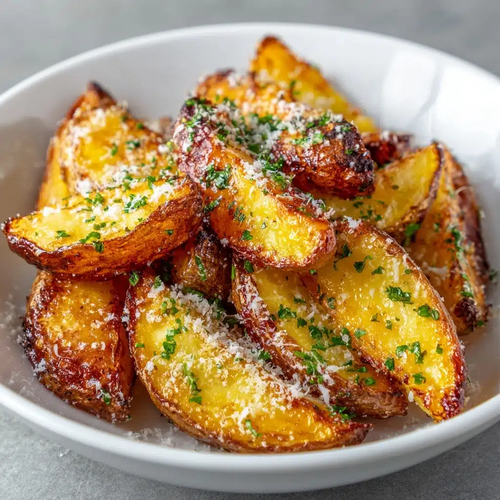 Air Fryer Baked Garlic Parmesan Potatoes Recipe