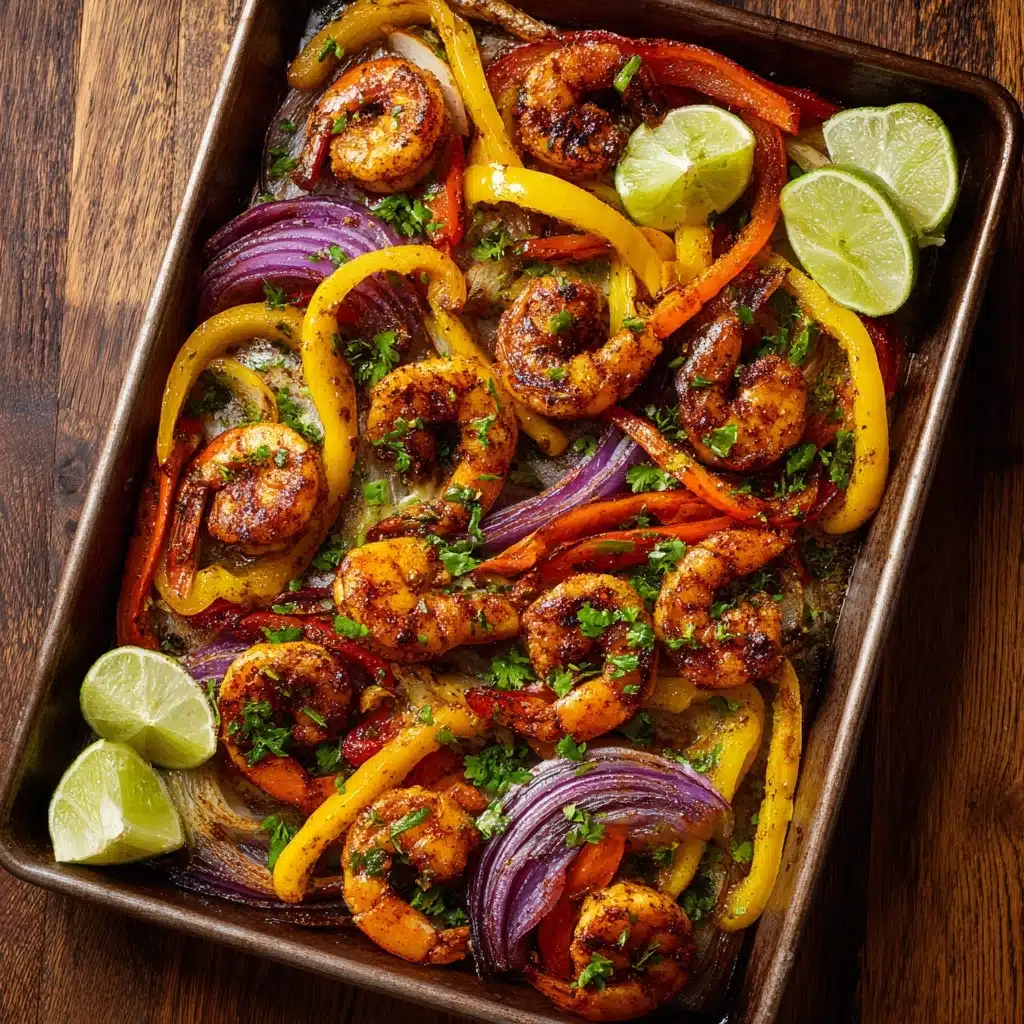 Sheet Pan Shrimp Fajitas Recipe - Recipe Image