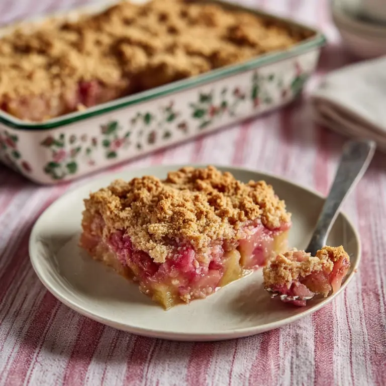 Coconut Rhubarb Crunch Recipe