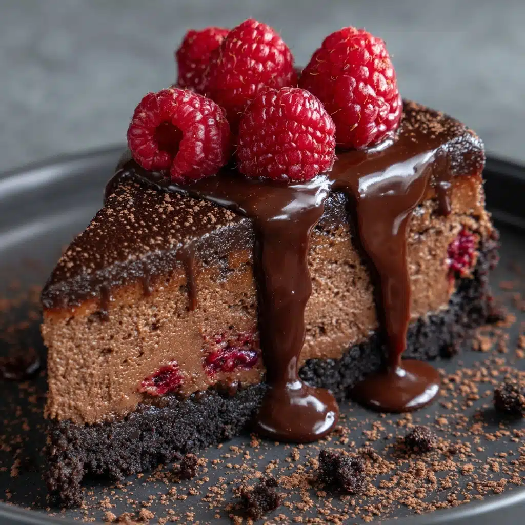 Dark Chocolate Raspberry Cheesecake Recipe - Recipe Image