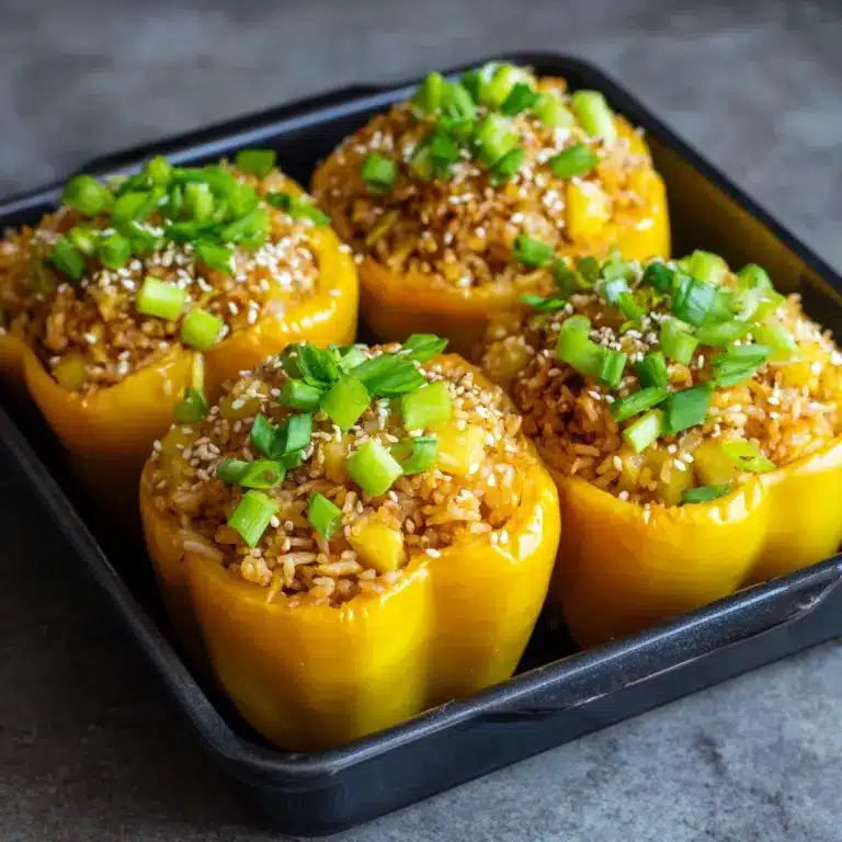 Teriyaki Pineapple Chicken & Rice Stuffed Peppers Recipe