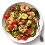Garlic Parmesan Sheet Pan Shrimp with Zucchini Recipe