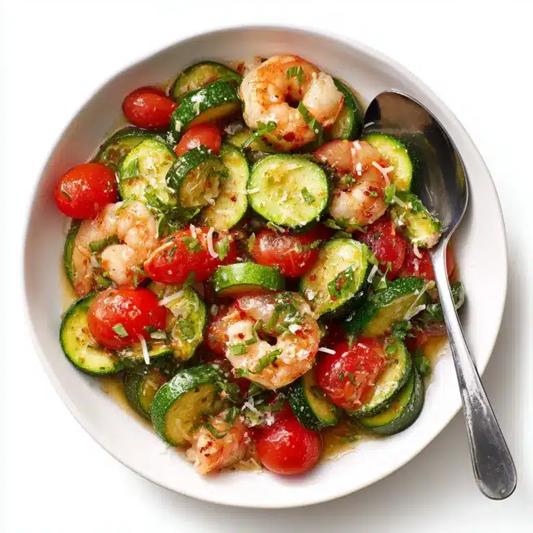 Garlic Parmesan Sheet Pan Shrimp with Zucchini Recipe