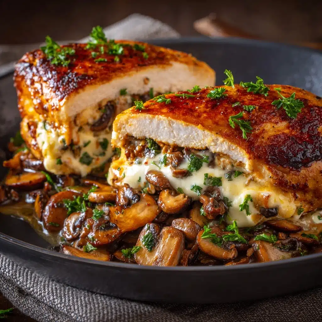 Mushroom Stuffed Chicken Breast - Quick and Easy Recipe - Recipe Image