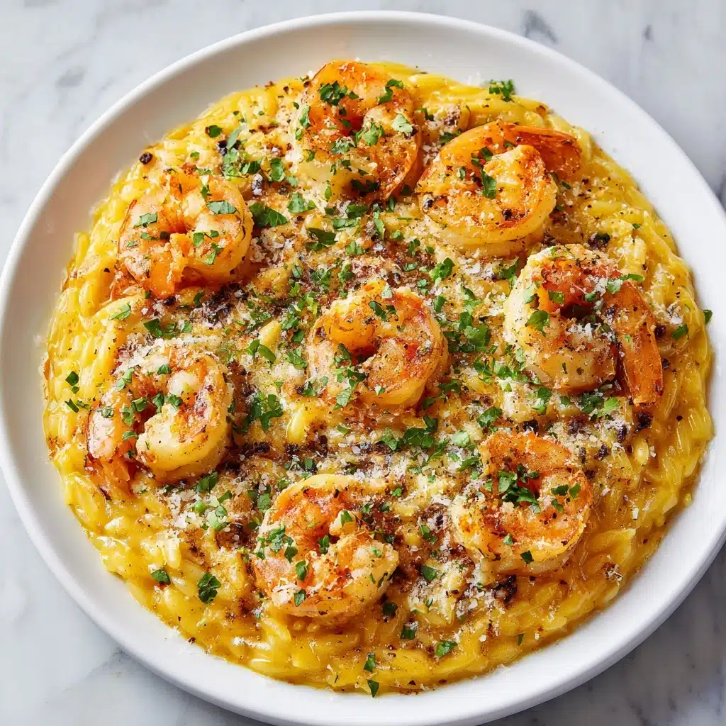 One Pan Parmesan Orzo with Shrimp Recipe