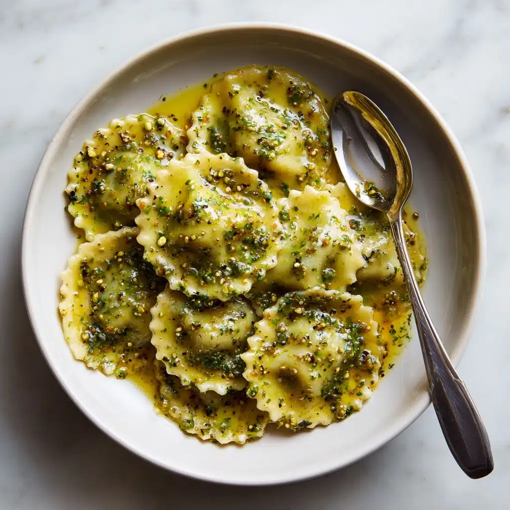 Ravioli with Pistachio Pesto Recipe - Recipe Image