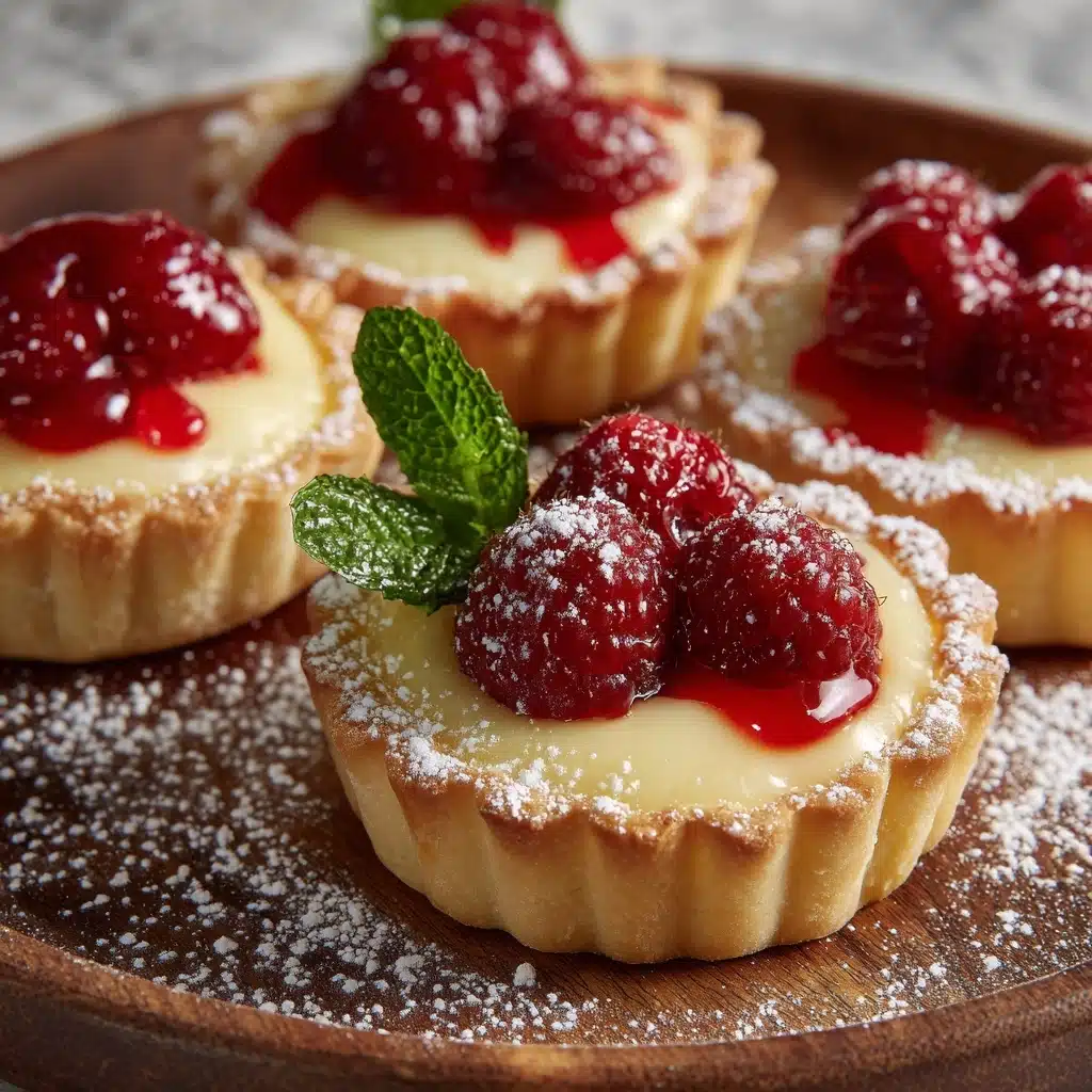 Vanilla Cream Tarts with Fresh Raspberries Recipe - Recipe Image