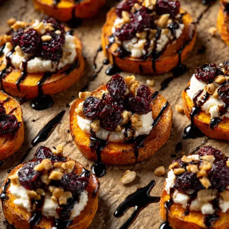 Sweet Potato Rounds with Goat Cheese Recipe