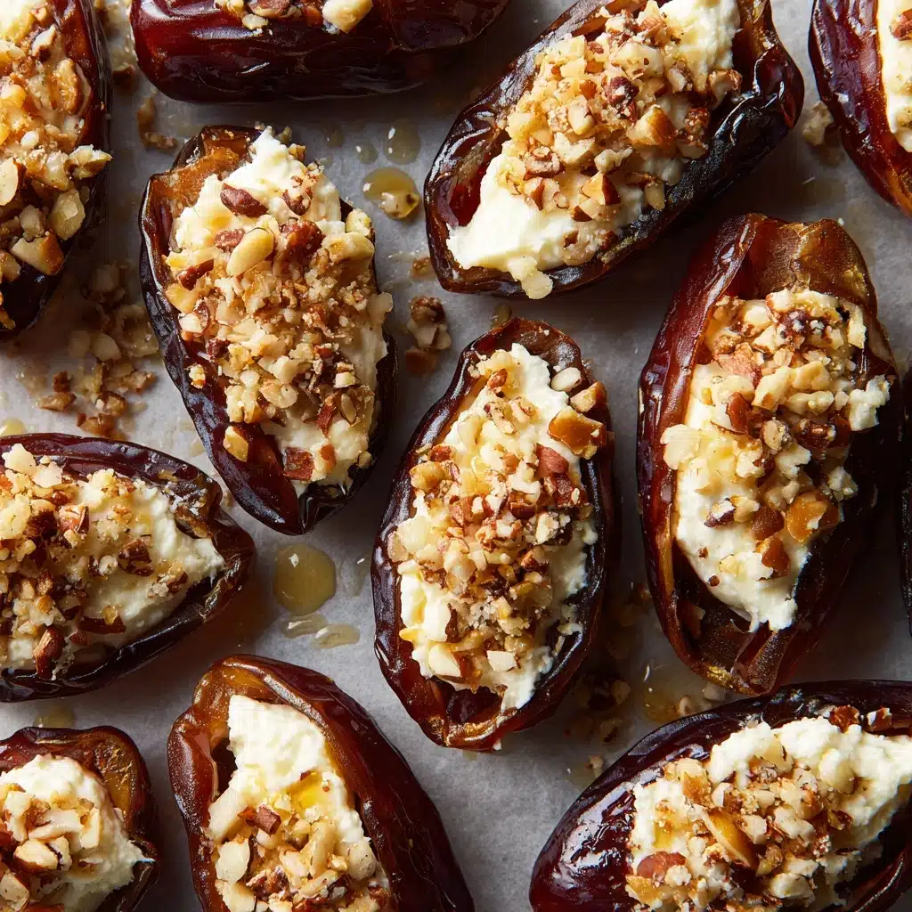 Mascarpone Stuffed Dates with Maple Drizzle Recipe - Recipe Image