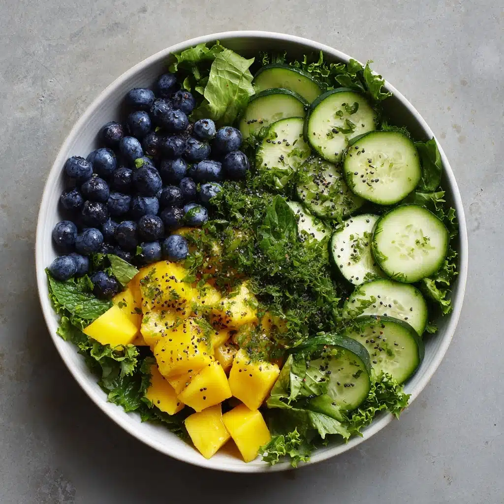 Mango Cucumber Salad with Blueberries and Avocado Recipe - Recipe Image