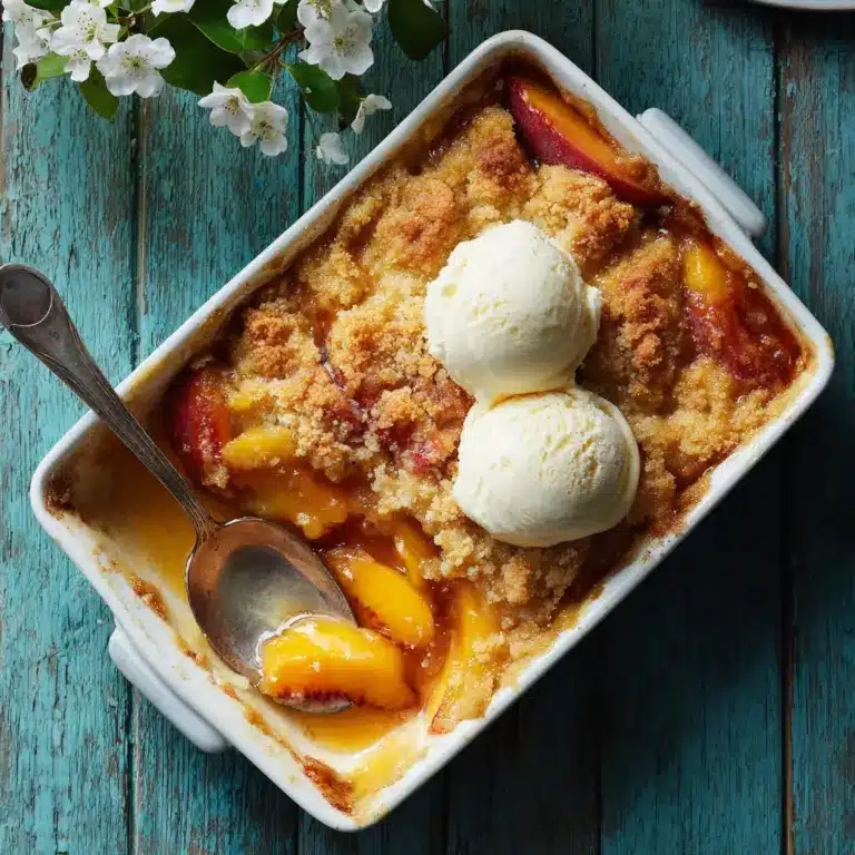 Old School Easy Brown Sugar Peach Cobbler Recipe