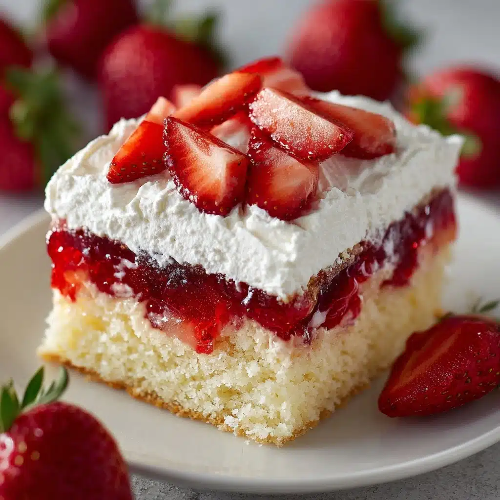Strawberry Shortcake Poke Cake Recipe - Recipe Image