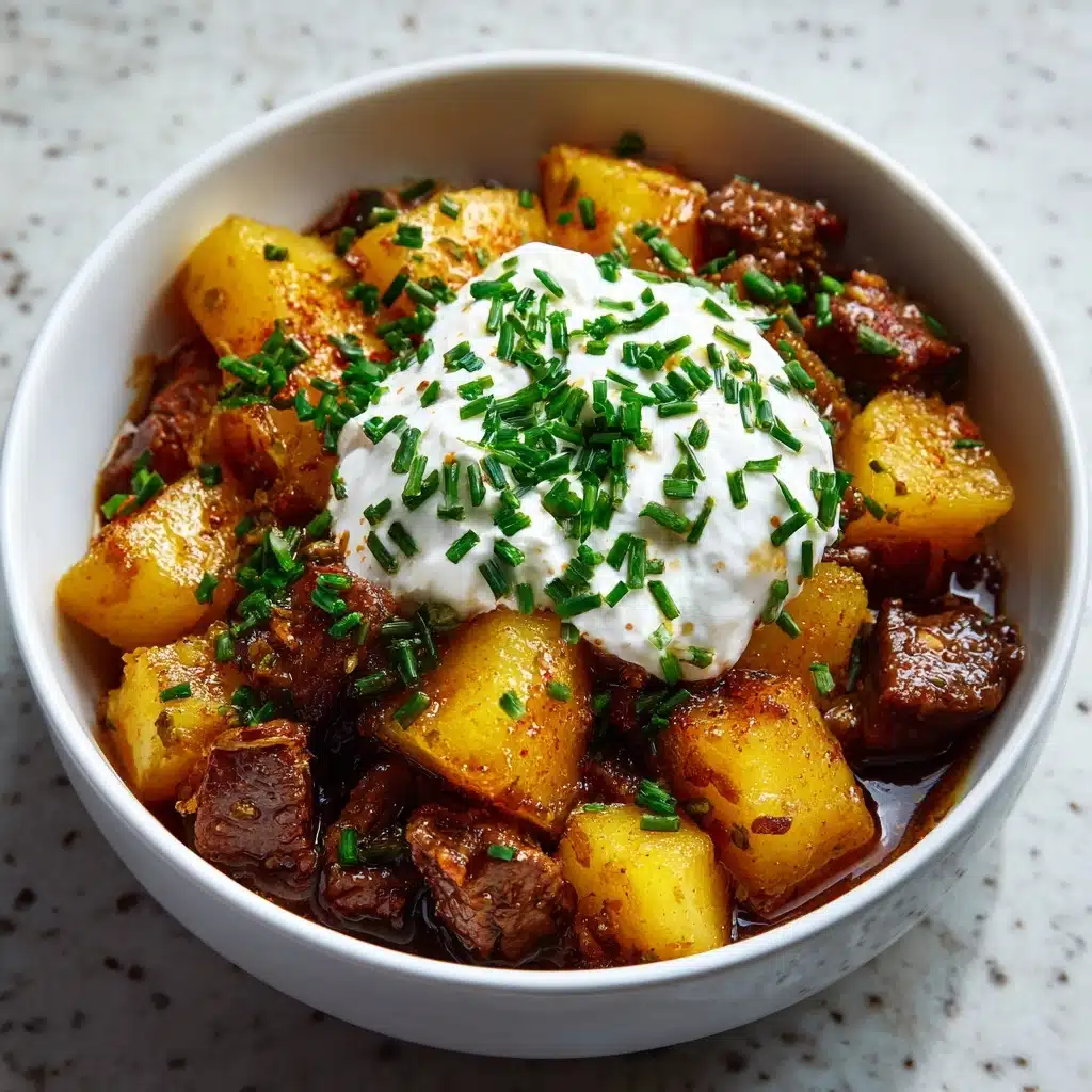 Crockpot Loaded Steak and Potato Bake Recipe - Recipe Image