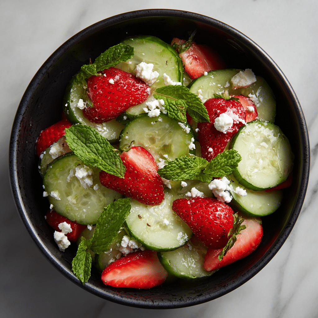 This Cucumber Strawberry Salad Recipe - Recipe Image