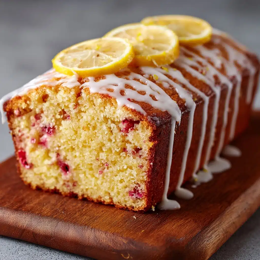 Lemon Rhubarb Loaf with Glaze Recipe - Recipe Image