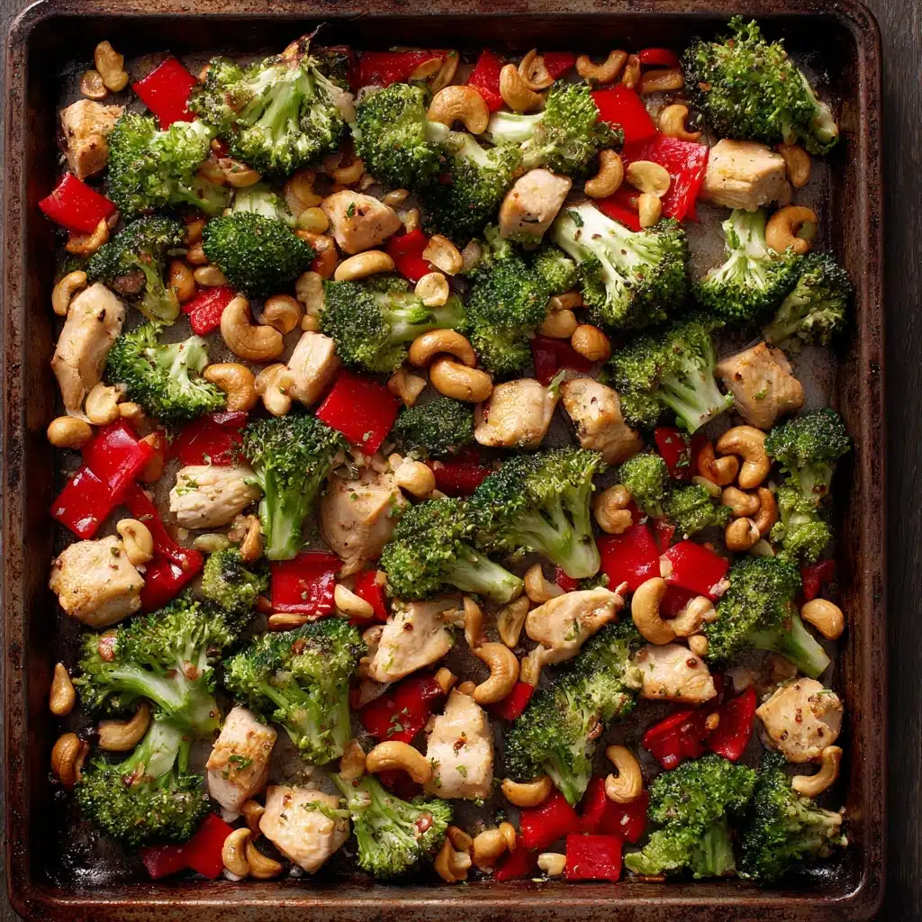 Sheet Pan Cashew Chicken Recipe