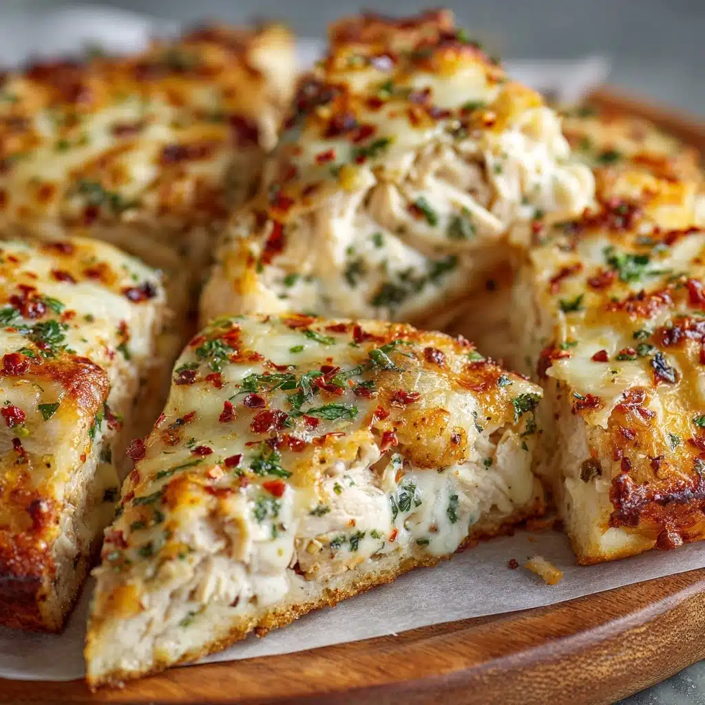 The Viral Chicken Alfredo Garlic Bread I'm Obsessed With Recipe - Recipe Image