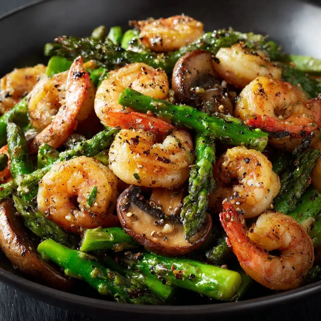 Shrimp and Asparagus Stir-Fry with Mushrooms Recipe - Recipe Image