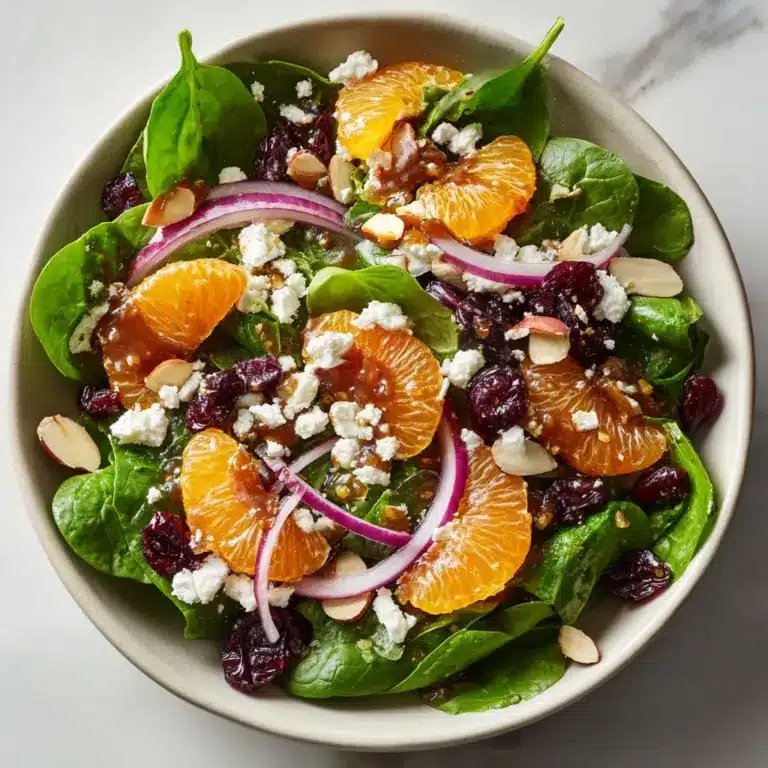 Spinach Mandarin Salad with Honey Balsamic Dressing Recipe