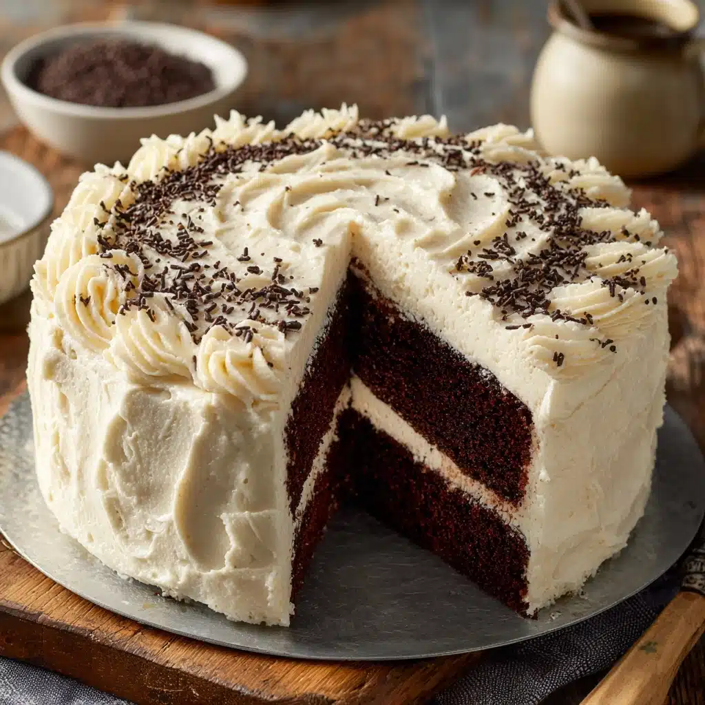 Devil’s Food Cake with Angel Frosting Recipe - Recipe Image