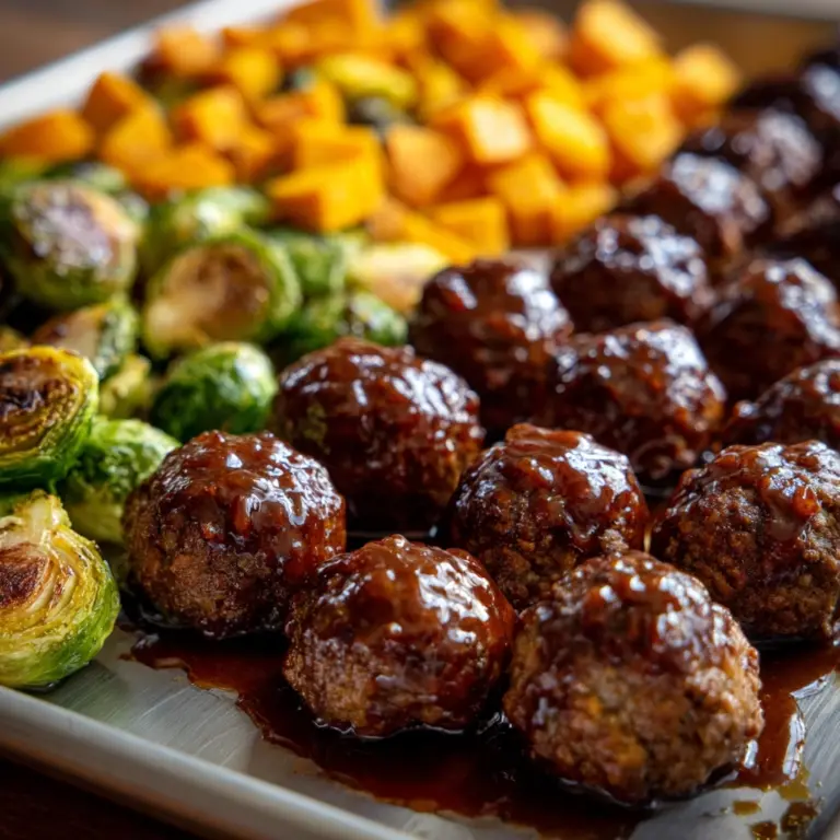 Korean BBQ Meatballs and Vegetables Recipe