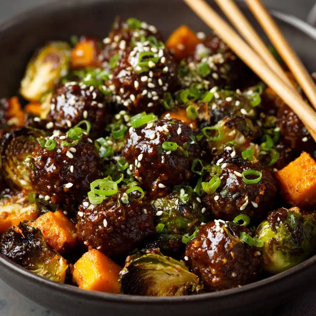 Korean BBQ Meatballs and Vegetables Recipe