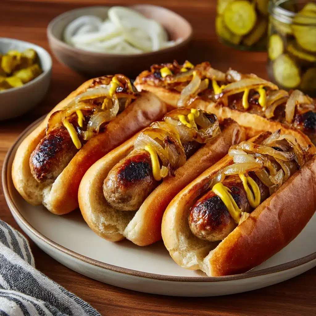 Midwestern-Style Beer Boiled Brats Recipe - Recipe Image