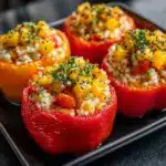 Teriyaki Pineapple Chicken Stuffed Peppers are a must-try! Recipe
