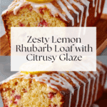 Lemon Rhubarb Loaf with Glaze Recipe