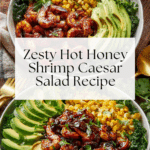 hot honey blackened shrimp caesar salad Recipe