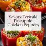 Teriyaki Pineapple Chicken Stuffed Peppers are a must-try! Recipe