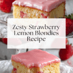 Strawberry Lemon Blondies Recipe