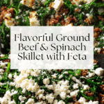 Ground Beef and Spinach Skillet with Feta Recipe