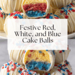 Red, White, and Blue Cake Balls Recipe