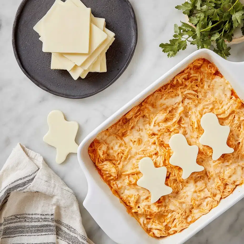 Halloween Buffalo Chicken Dip (Booffalo Dip) Recipe - Recipe Image