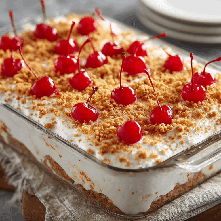 Banana Split Cake - No Bake Recipe