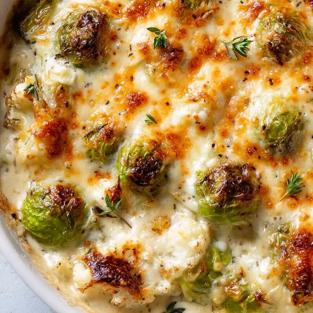 Cheesy Brussel Sprout Casserole Recipe - Recipe Image