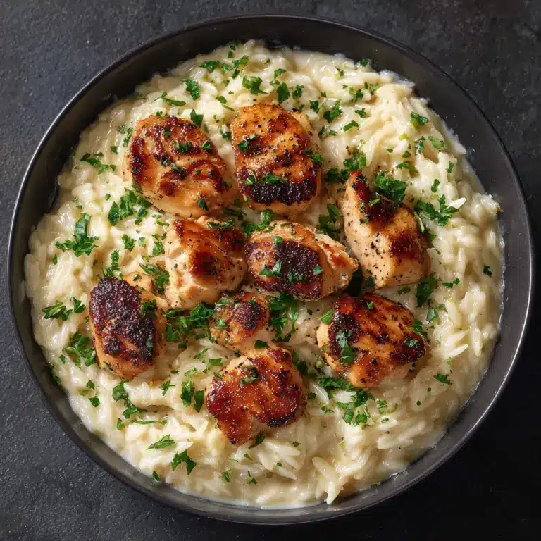 One-Pan Creamy Parmesan Chicken & Rice Recipe