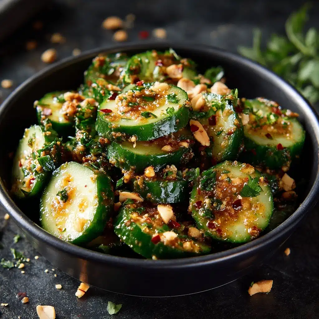 Cucumbers in Spicy Peanut Sauce Recipe - Recipe Image