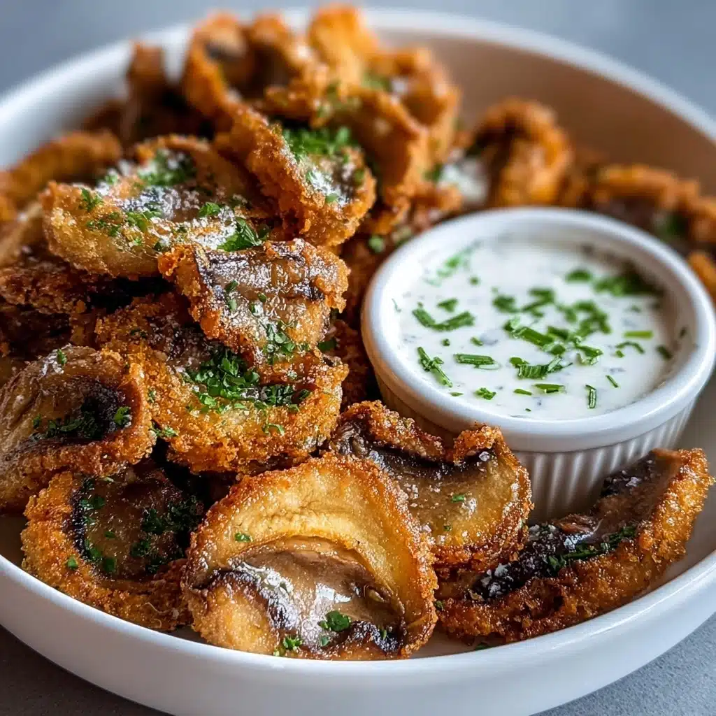 Fried Sliced Mushrooms with Ranch Recipe - Recipe Image