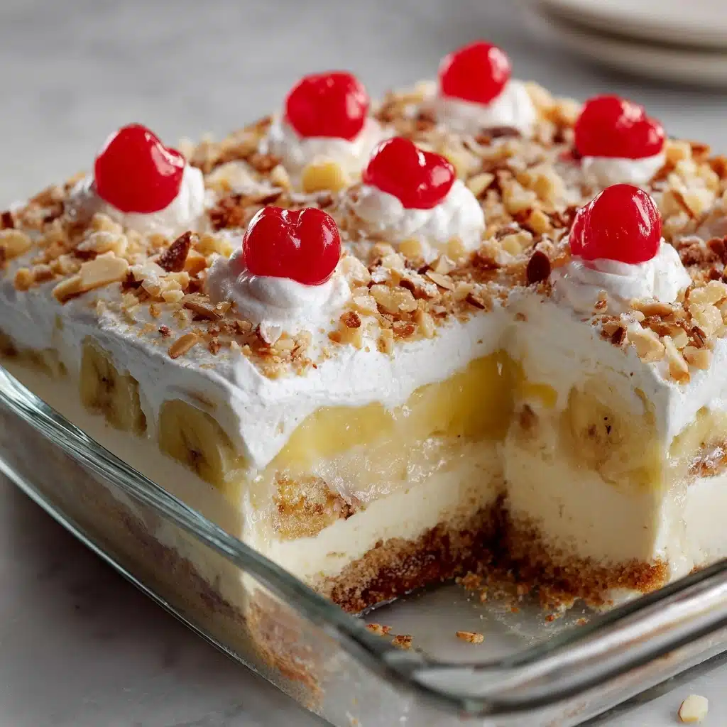 Banana Split Cake - No Bake Recipe - Recipe Image