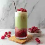 Iced Raspberry Vanilla Matcha Latte Recipe