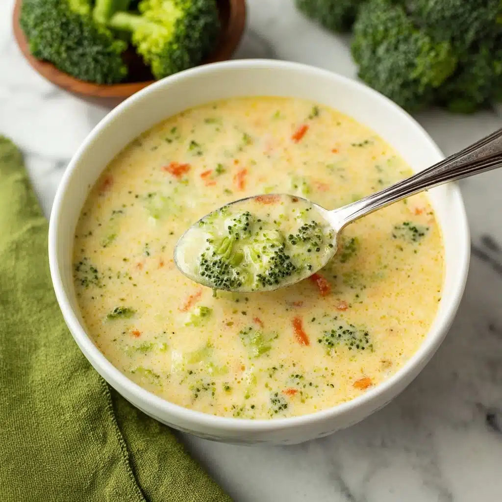 High Protein Broccoli Cheddar Soup Recipe - Recipe Image