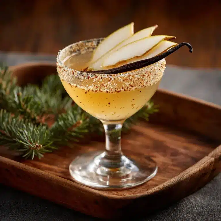 Sparkling Vanilla Pear Mocktails Recipe