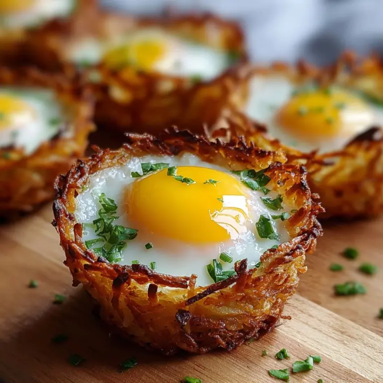 Eggs in Crispy Hash Brown Baskets Recipe