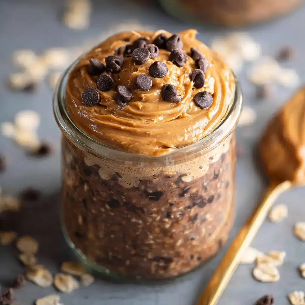 Chocolate Peanut Butter Overnight Oats Recipe - Recipe Image