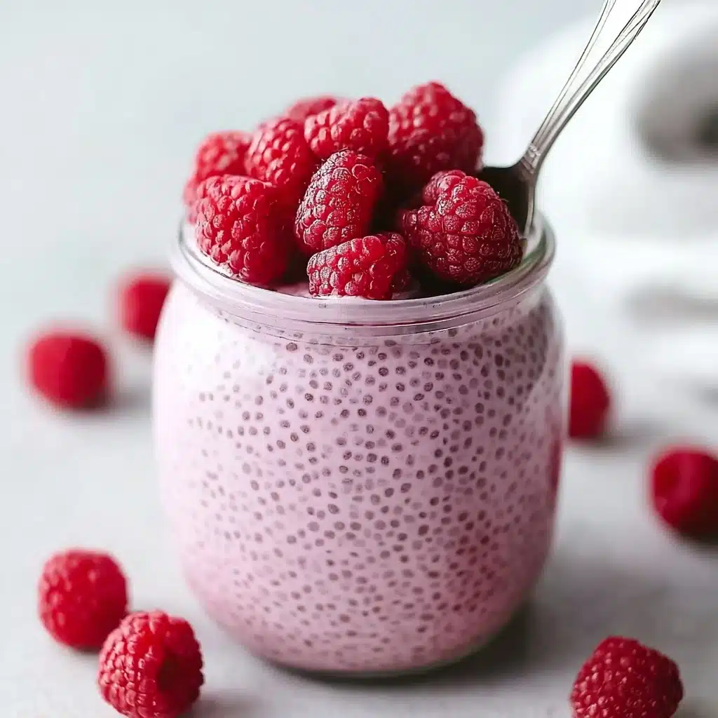 Raspberry Chia Pudding Sweetened with Maple Syrup Recipe
