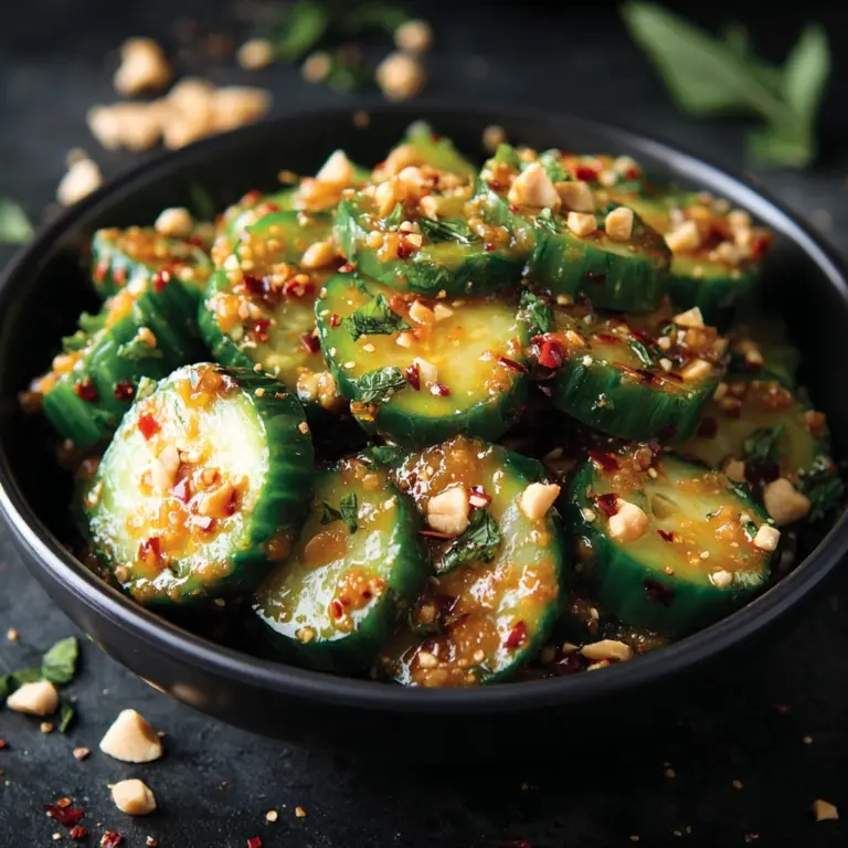 Cucumbers in Spicy Peanut Sauce Recipe