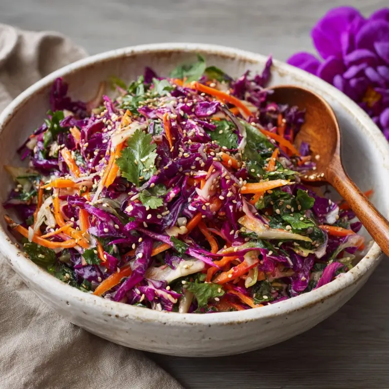 Easy Crunchy Asian Slaw (w/ BEST Asian Dressing!) Recipe